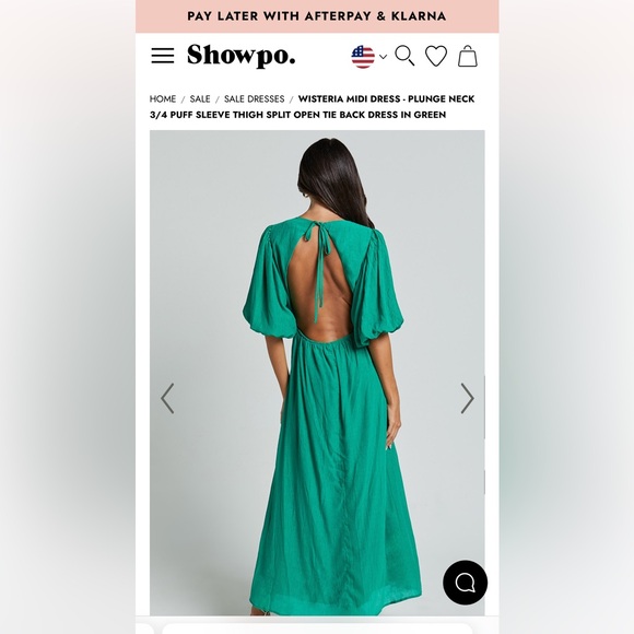 Showpiece green maxi dress - Picture 2 of 4